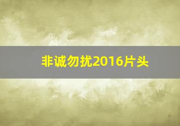 非诚勿扰2016片头