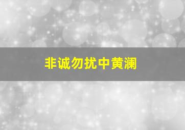 非诚勿扰中黄澜