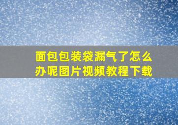 面包包装袋漏气了怎么办呢图片视频教程下载