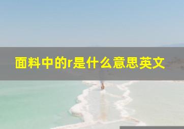 面料中的r是什么意思英文