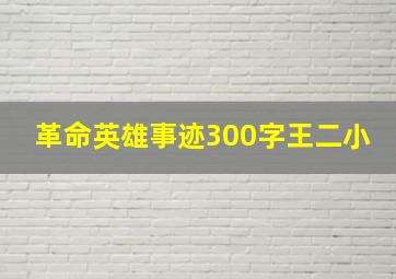 革命英雄事迹300字王二小