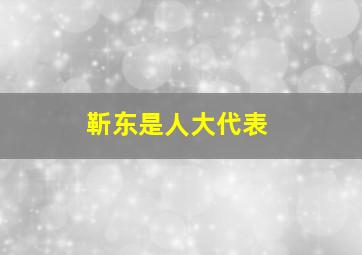 靳东是人大代表