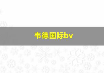 韦德国际bv