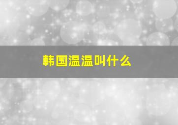 韩国温温叫什么