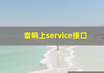 音响上service接口