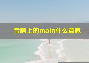 音响上的main什么意思