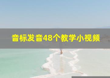 音标发音48个教学小视频