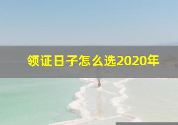 领证日子怎么选2020年