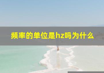 频率的单位是hz吗为什么