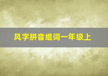 风字拼音组词一年级上