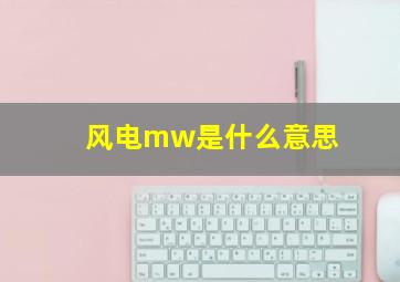 风电mw是什么意思