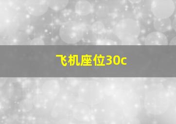 飞机座位30c