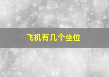 飞机有几个坐位