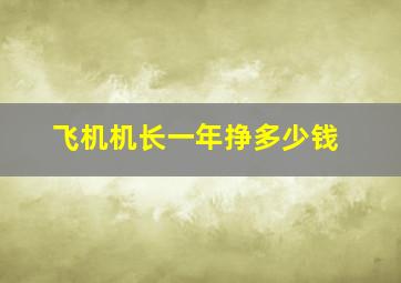 飞机机长一年挣多少钱