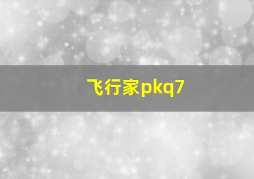 飞行家pkq7