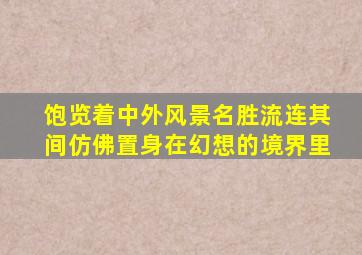 饱览着中外风景名胜流连其间仿佛置身在幻想的境界里