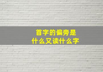 首字的偏旁是什么又读什么字