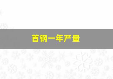 首钢一年产量