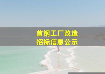 首钢工厂改造招标信息公示