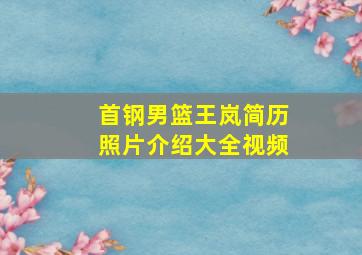 首钢男篮王岚简历照片介绍大全视频