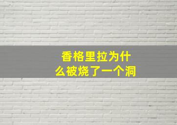 香格里拉为什么被烧了一个洞