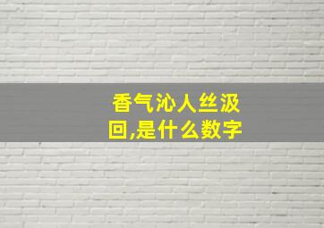 香气沁人丝汲回,是什么数字