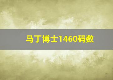 马丁博士1460码数