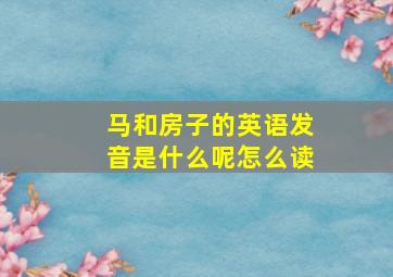 马和房子的英语发音是什么呢怎么读