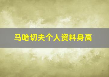 马哈切夫个人资料身高