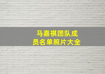 马嘉祺团队成员名单照片大全