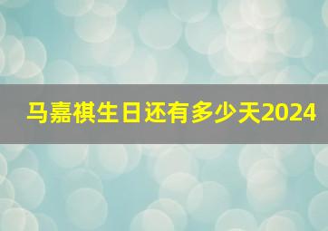 马嘉祺生日还有多少天2024