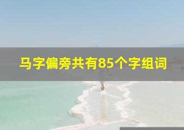 马字偏旁共有85个字组词