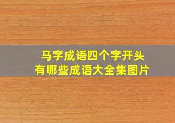 马字成语四个字开头有哪些成语大全集图片