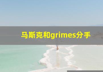 马斯克和grimes分手