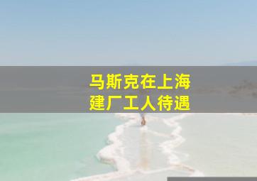 马斯克在上海建厂工人待遇