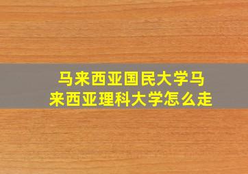 马来西亚国民大学马来西亚理科大学怎么走