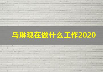 马琳现在做什么工作2020