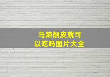 马蹄削皮就可以吃吗图片大全