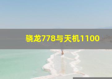 骁龙778与天机1100