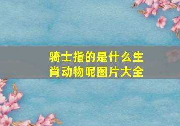 骑士指的是什么生肖动物呢图片大全