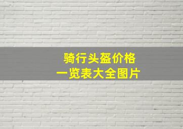 骑行头盔价格一览表大全图片