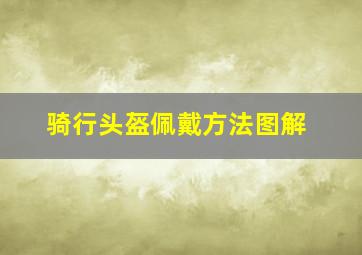 骑行头盔佩戴方法图解