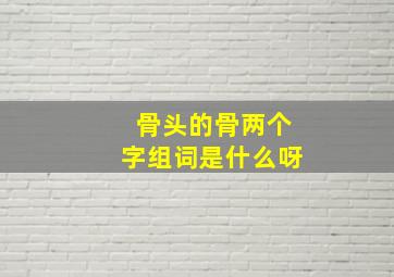 骨头的骨两个字组词是什么呀