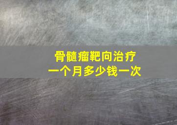 骨髓瘤靶向治疗一个月多少钱一次