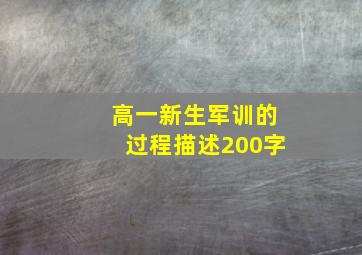 高一新生军训的过程描述200字