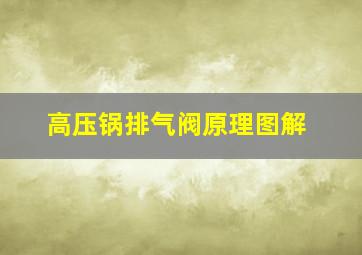 高压锅排气阀原理图解