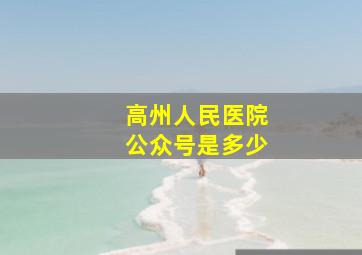 高州人民医院公众号是多少