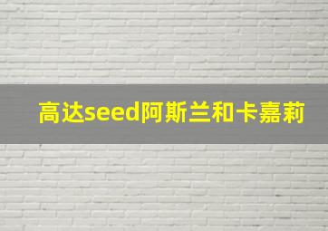 高达seed阿斯兰和卡嘉莉