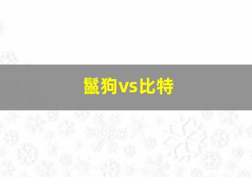 鬣狗vs比特