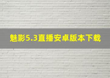 魅影5.3直播安卓版本下载